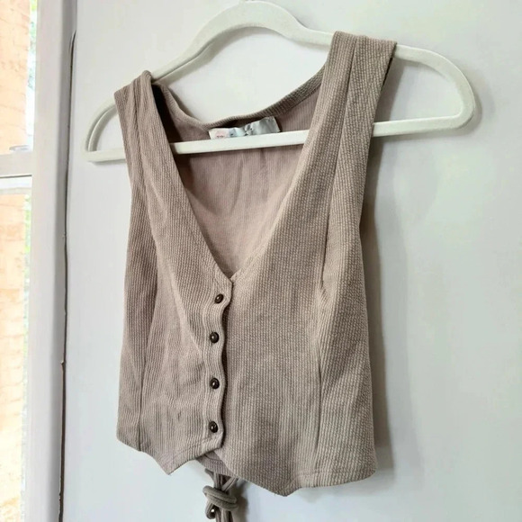 New  Free People Roxanne Matching Wide Leg Pants Set Crop Top Vest Purple XS - Picture 8 of 12